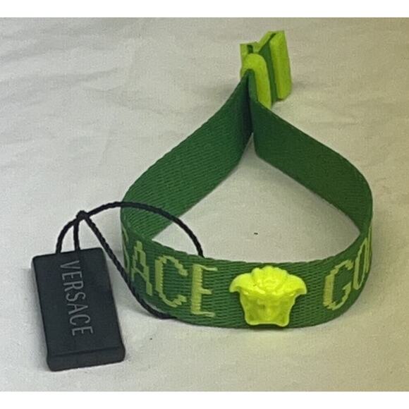 Versace Goddess Medusa Ribbon Bracelet GREEN - Picture 2 of 11